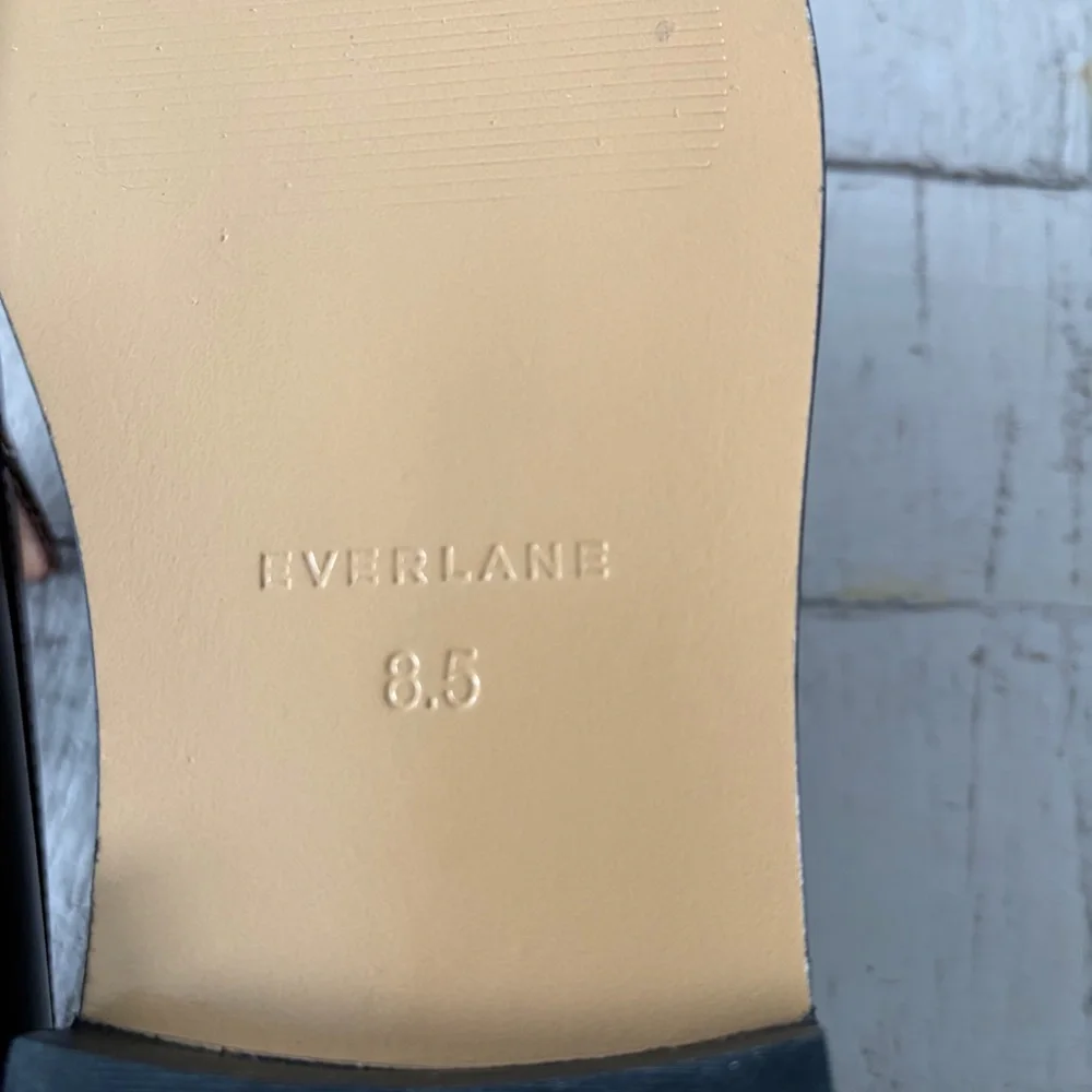 Everlane the Modern Penny Loafer NEW size 8.5 Cognac Leather Square Toe Flats - Picture 9 of 13